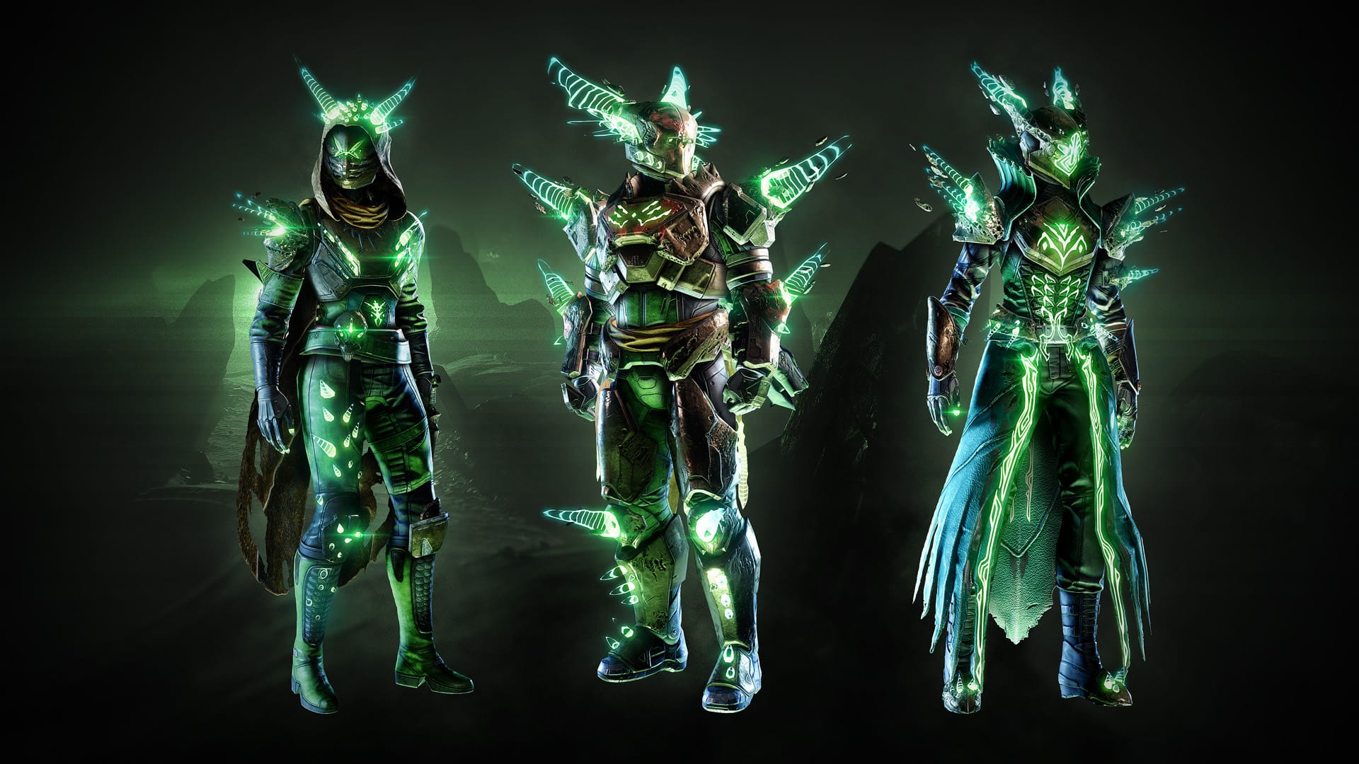 Crota's End raid armor sets for Hunter, Titan and Warlock