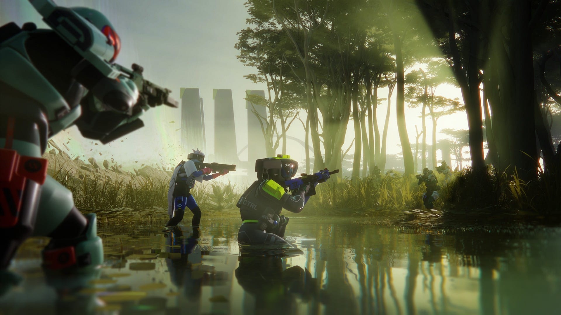 Three Marathon Runners in the Dire Marsh