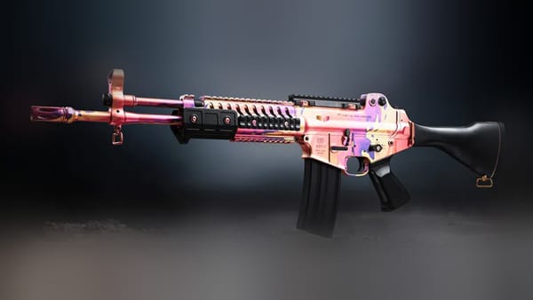 Modern Warfare 4 rifle in Mercurial Drift mastery camo